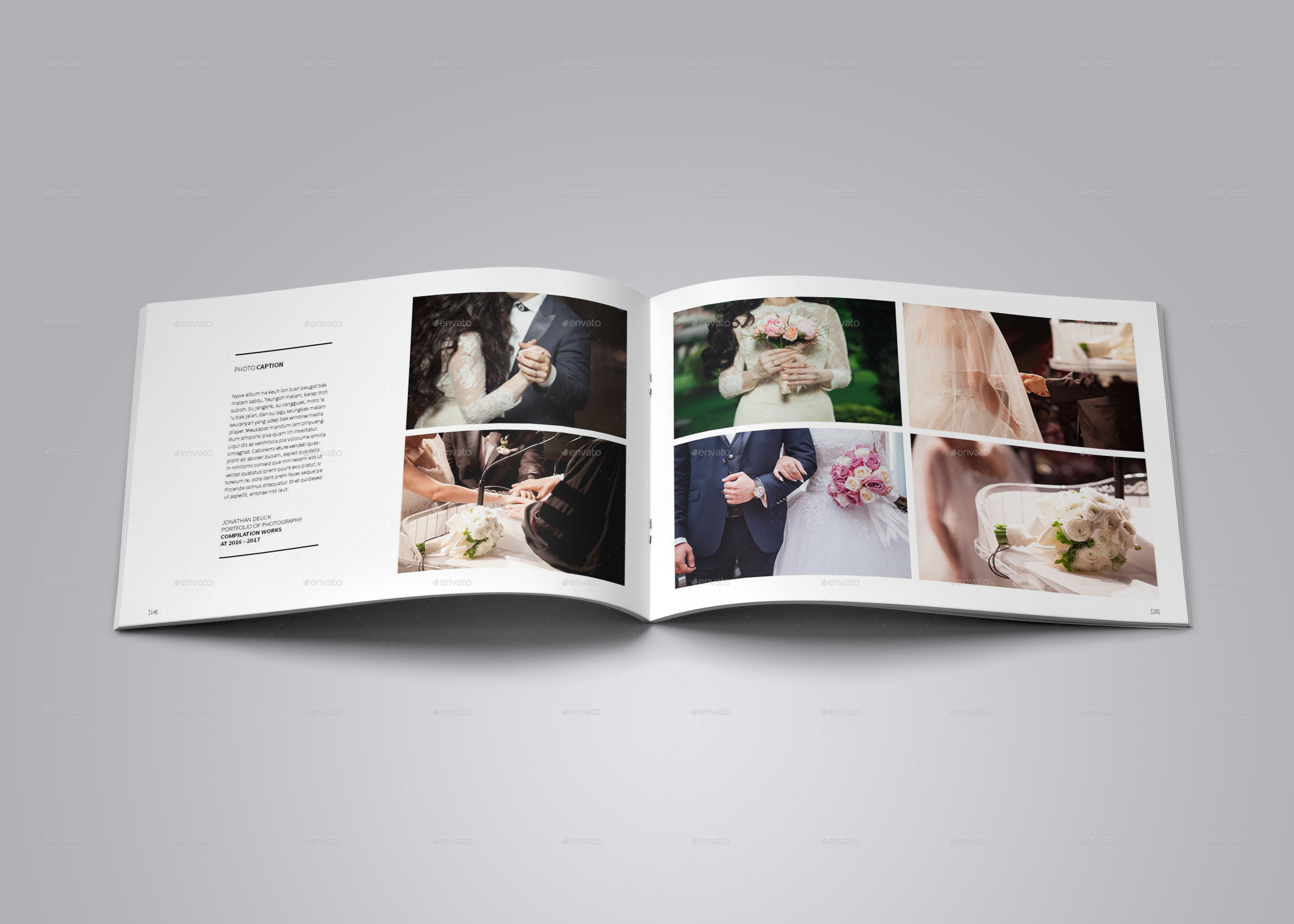 A4 Landscape Photo Album, Print Templates GraphicRiver